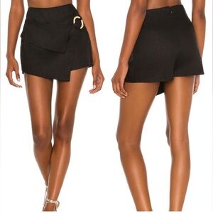 Lovers and Friends Tanner black linen skort women’s size small